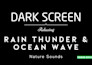 create dark screen thunder and rain video
